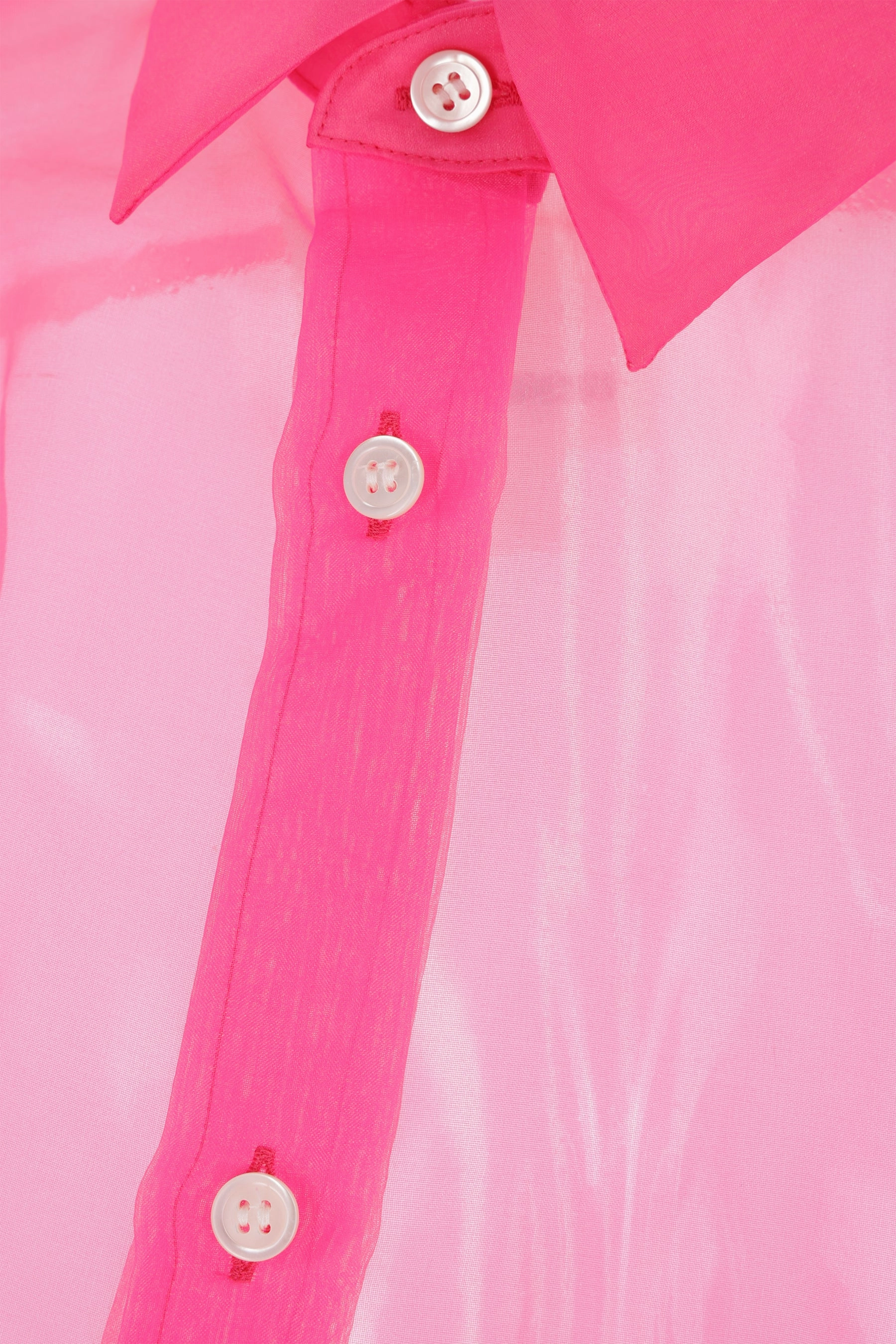 color-block organza shirt