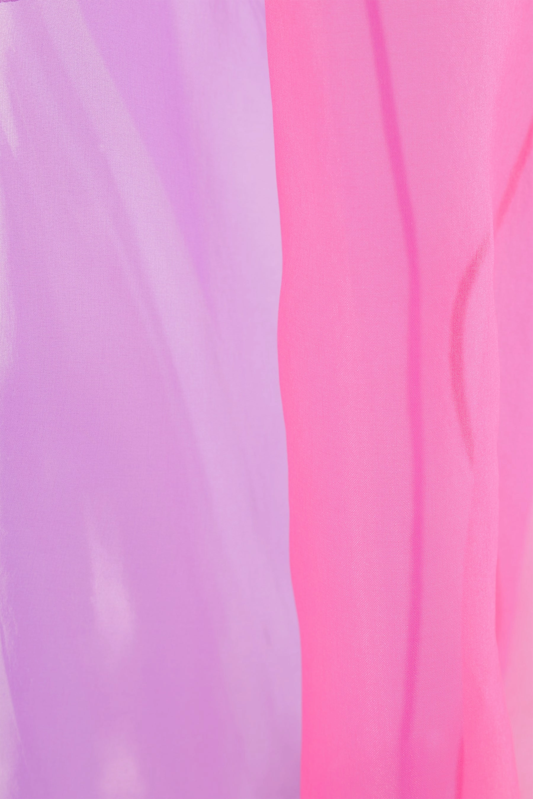 color-block organza shirt
