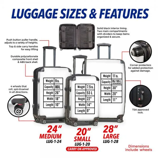 Edmonton Elks - #4 Away Game Luggage