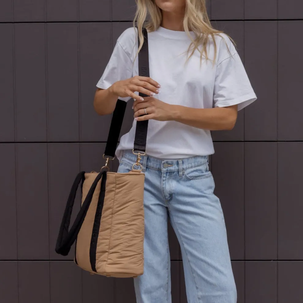 Everyday Tote Bag -- Tan/Black