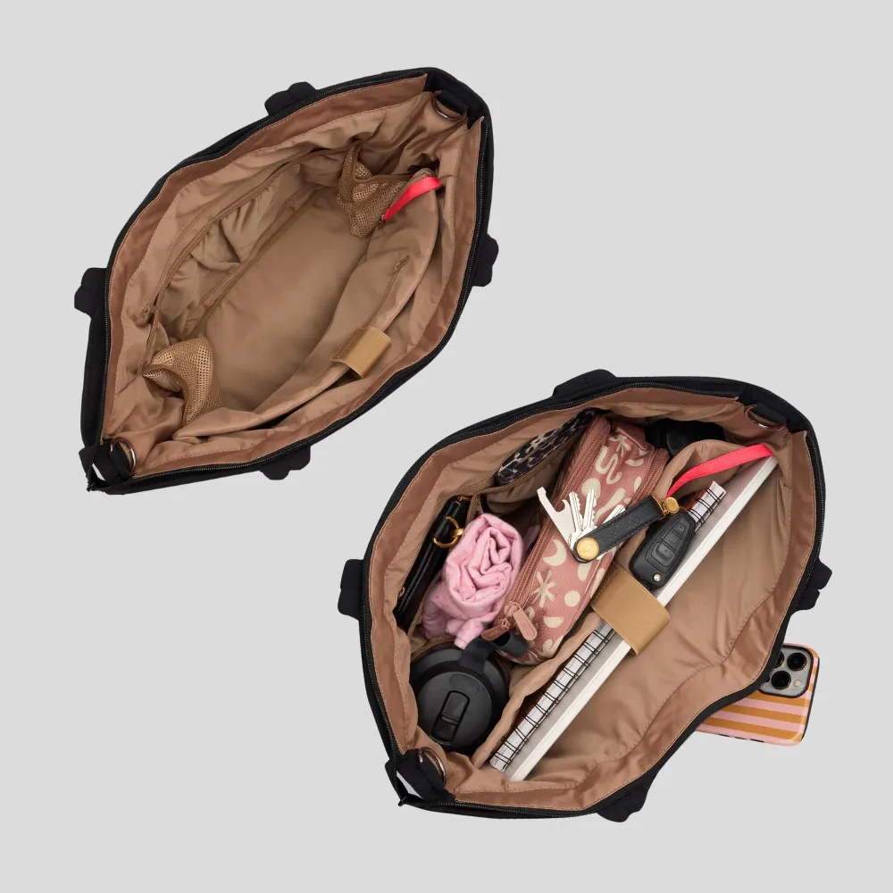 Everyday Tote Bag -- Tan/Black