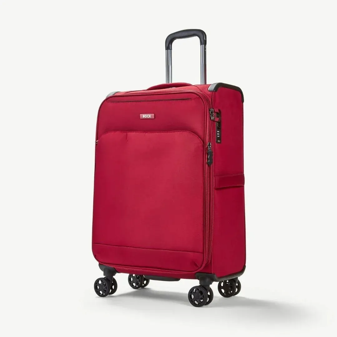 Georgia Expandable Soft 4pc Suitcase Set - Burgundy