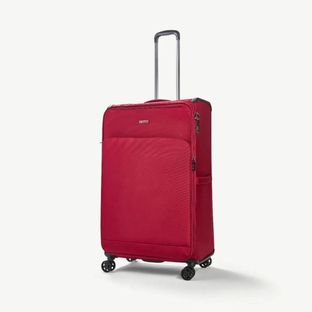 Georgia Expandable Soft 4pc Suitcase Set - Burgundy