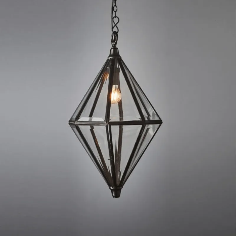 Hamptons Glass Pyramid Pendant Light