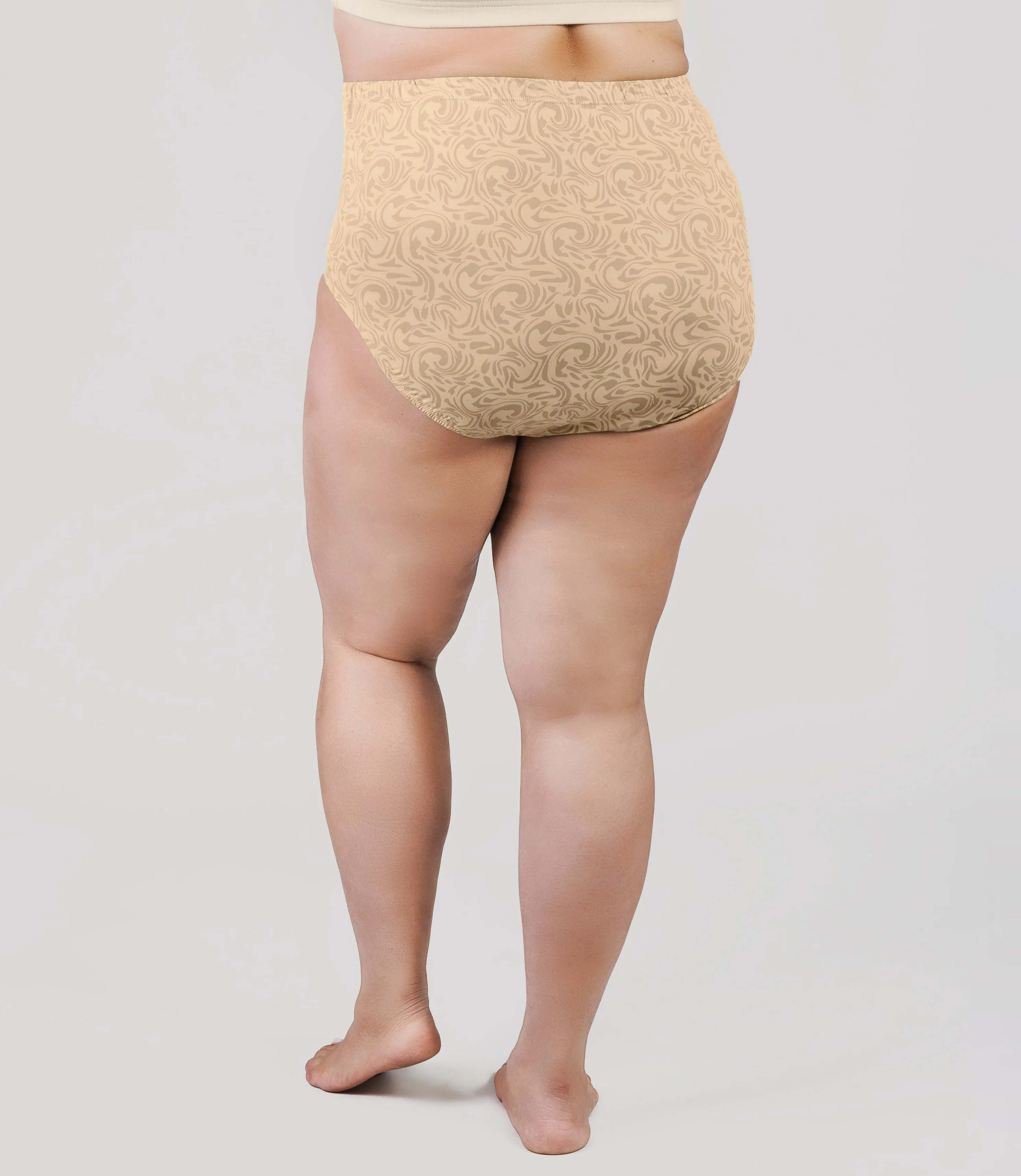 Junowear Hush Full Fit Briefs Ecru Swirl Print