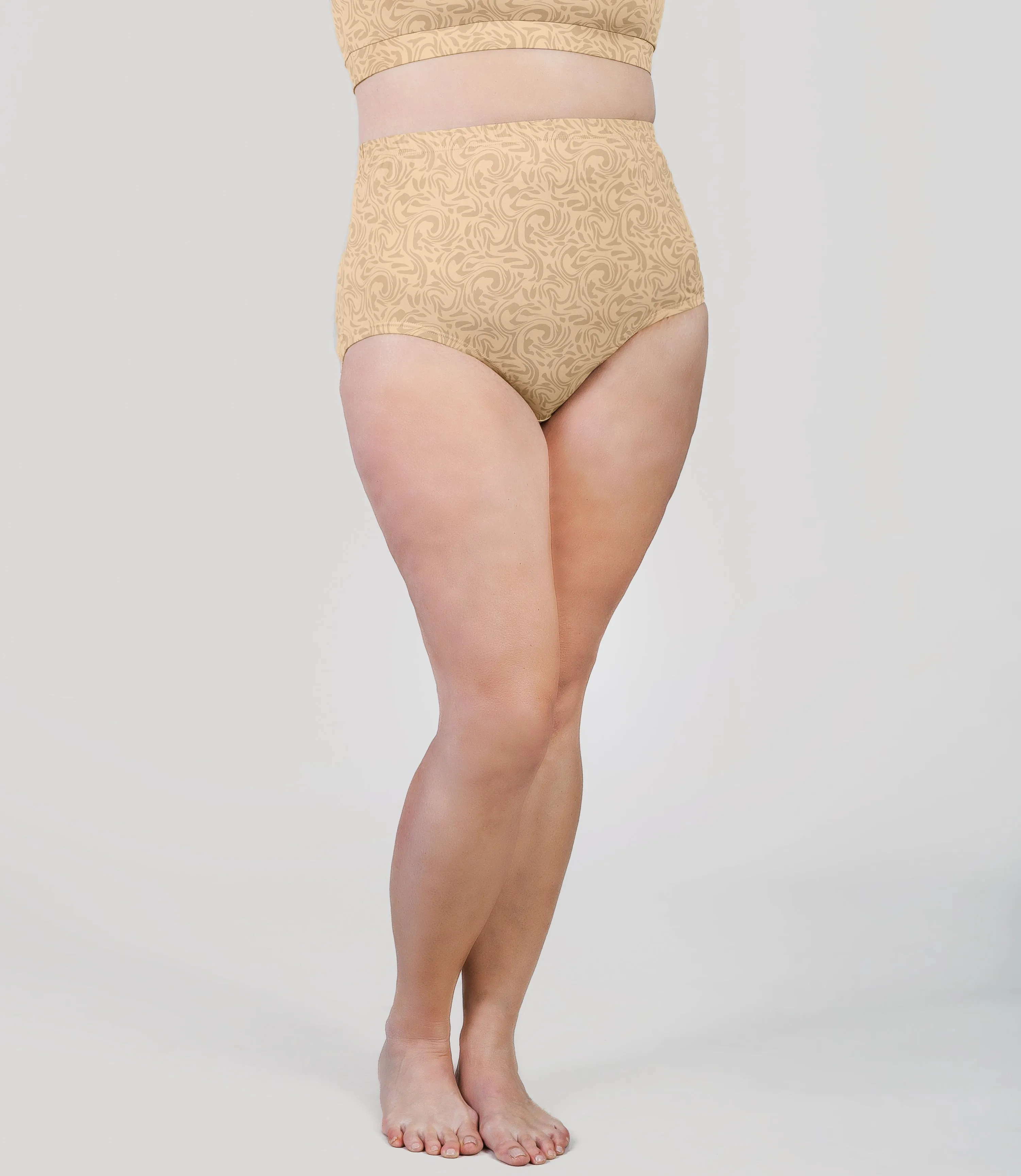 Junowear Hush Full Fit Briefs Ecru Swirl Print