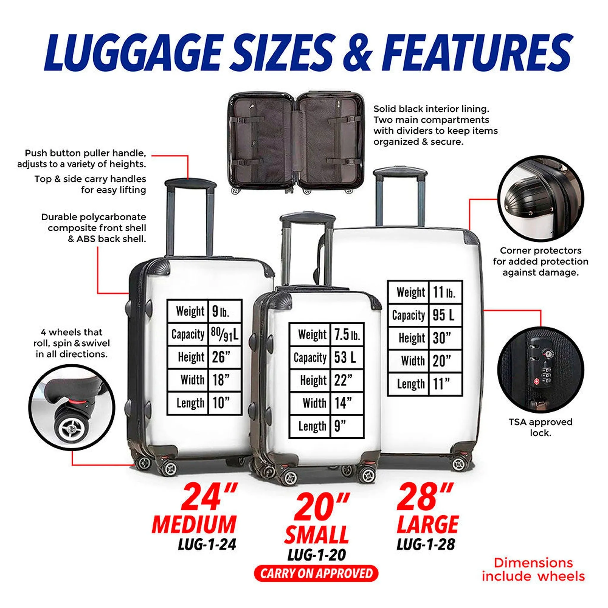 MyFly Bag 24" Personalized Checked Luggage
