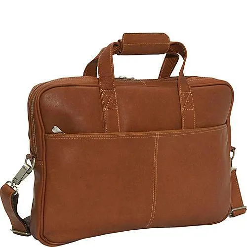 Piel Leather Top-Zip Portfolio