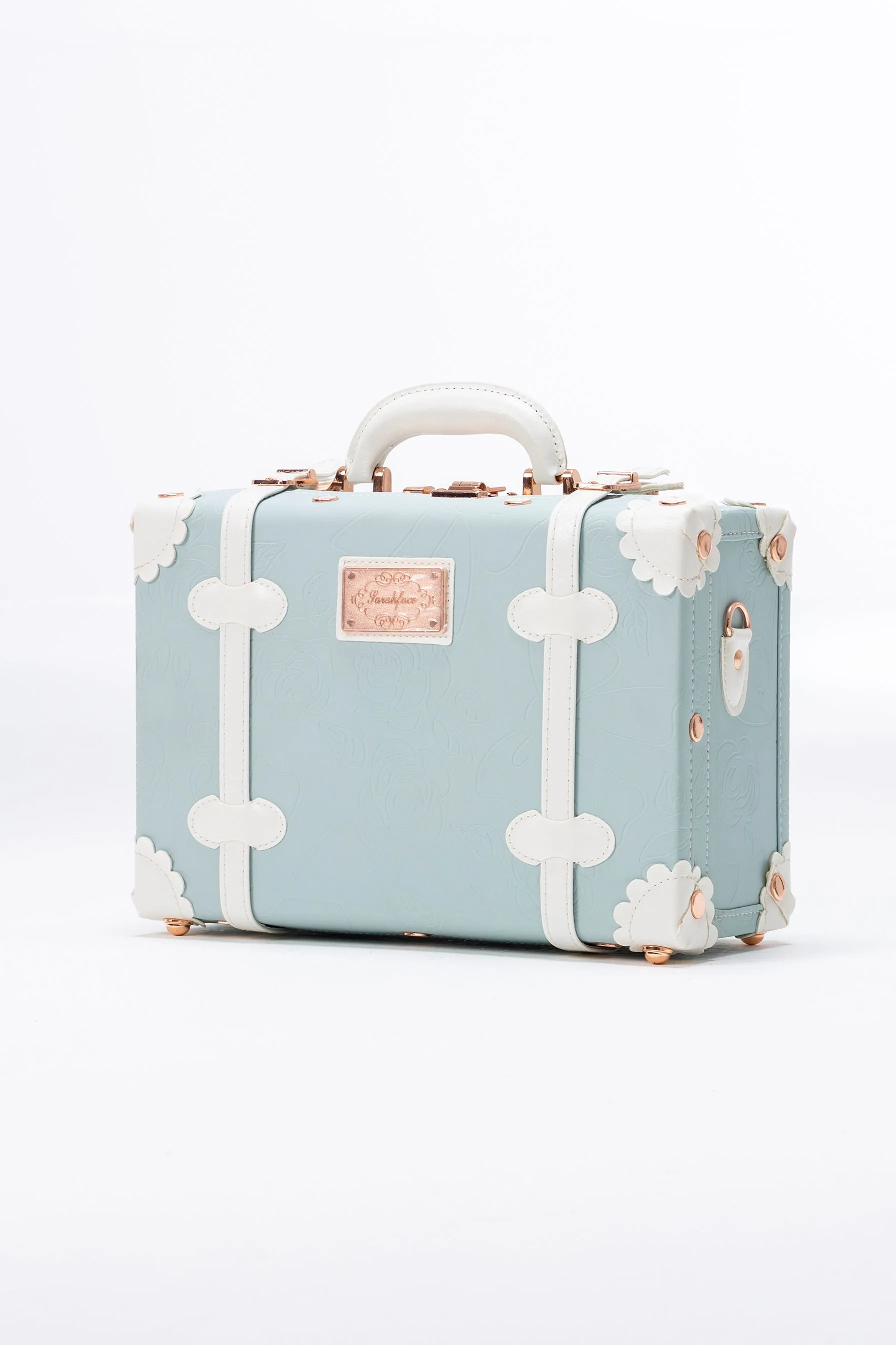 SarahFace 2 Pieces Luggage Set - Embossed Blue