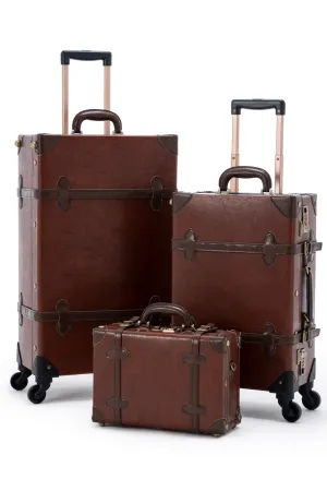 SarahFace 3 Pieces Luggage Set - Brown's