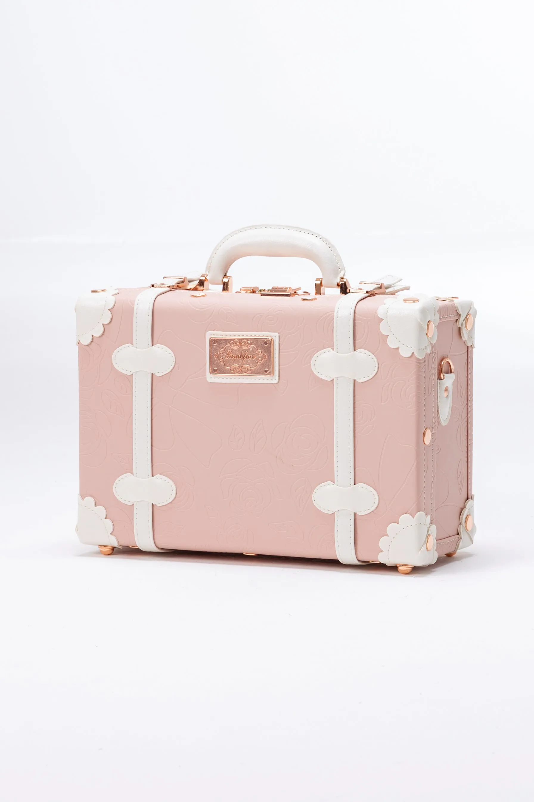 SarahFace 3 Pieces Luggage Set - Embossed Pink's