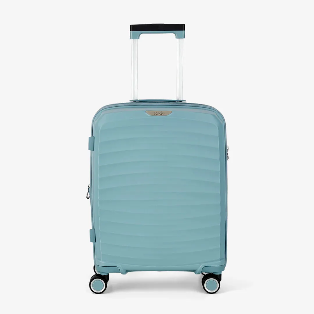 Sunwave Expandable Hardshell Cabin Suitcase 54cm - Light Blue