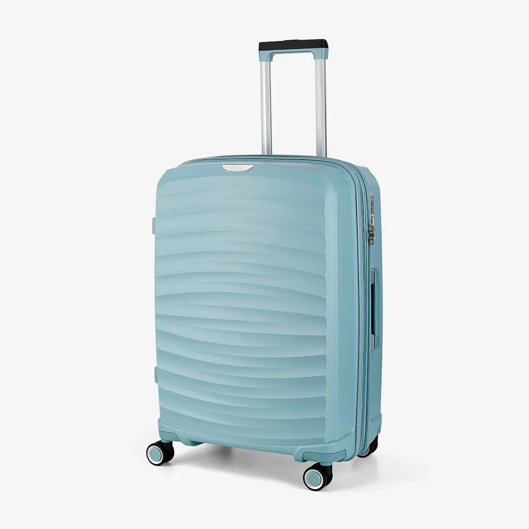 Sunwave Expandable Hardshell Medium Suitcase 66cm - Light Blue