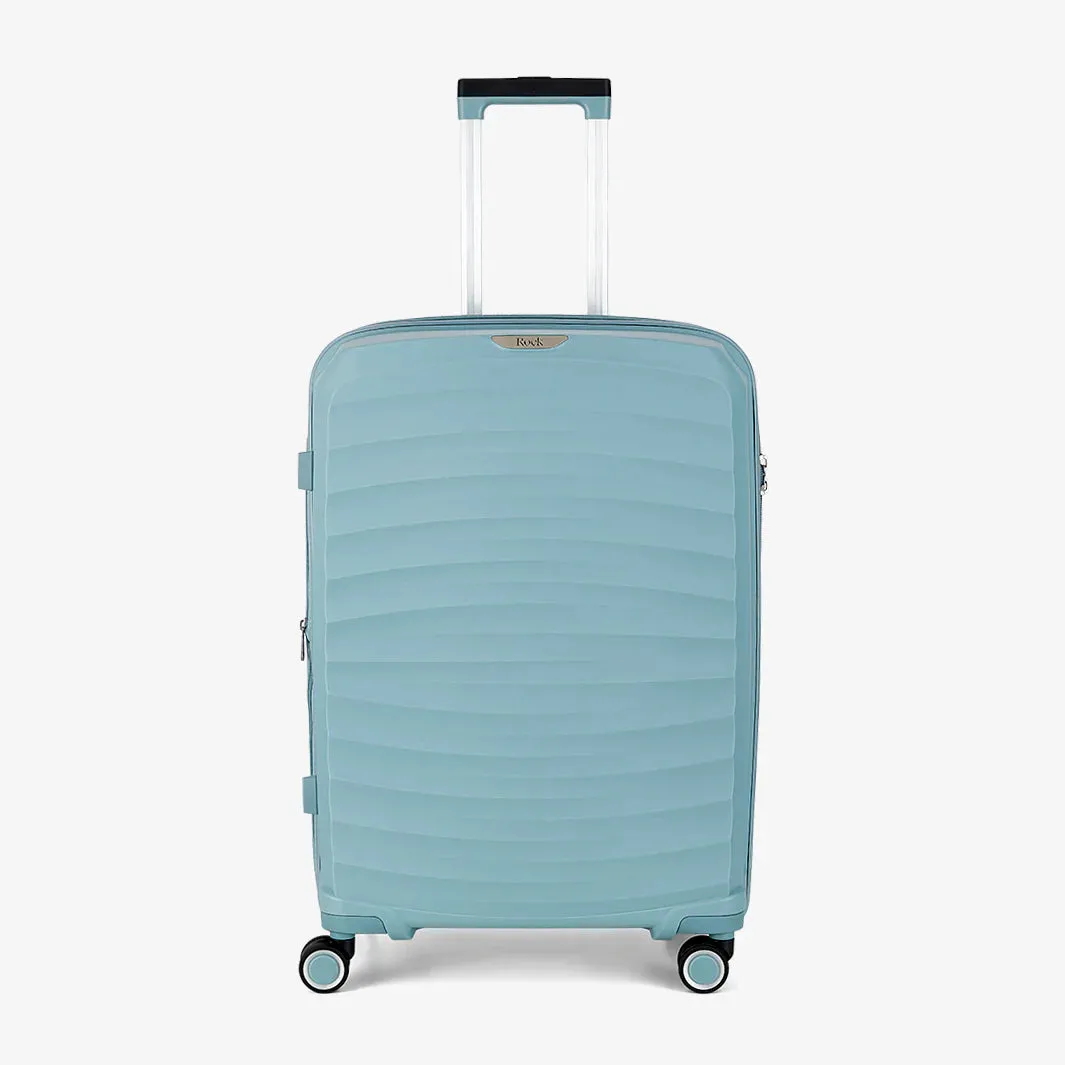 Sunwave Expandable Hardshell Medium Suitcase 66cm - Light Blue