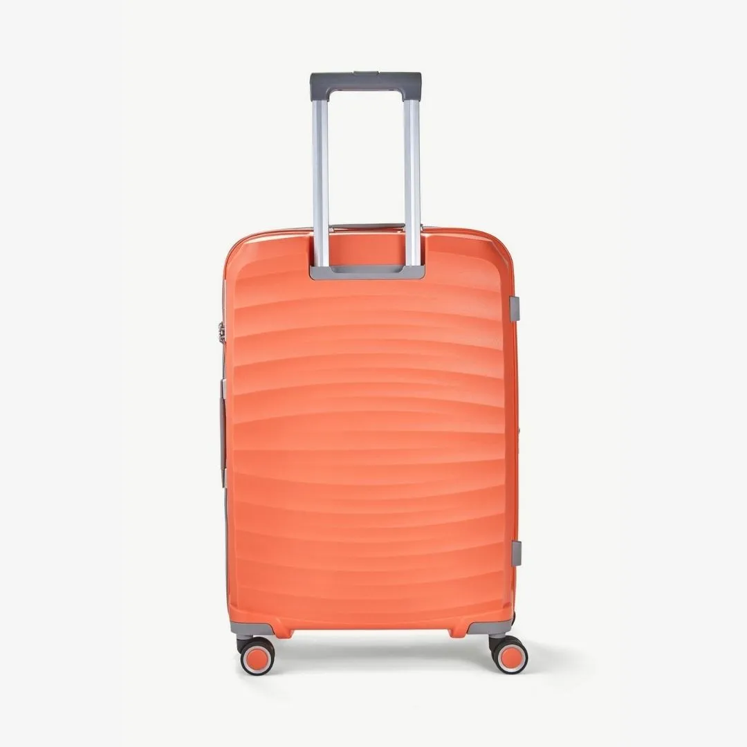 Sunwave Expandable Hardshell Medium Suitcase 66cm - Peach