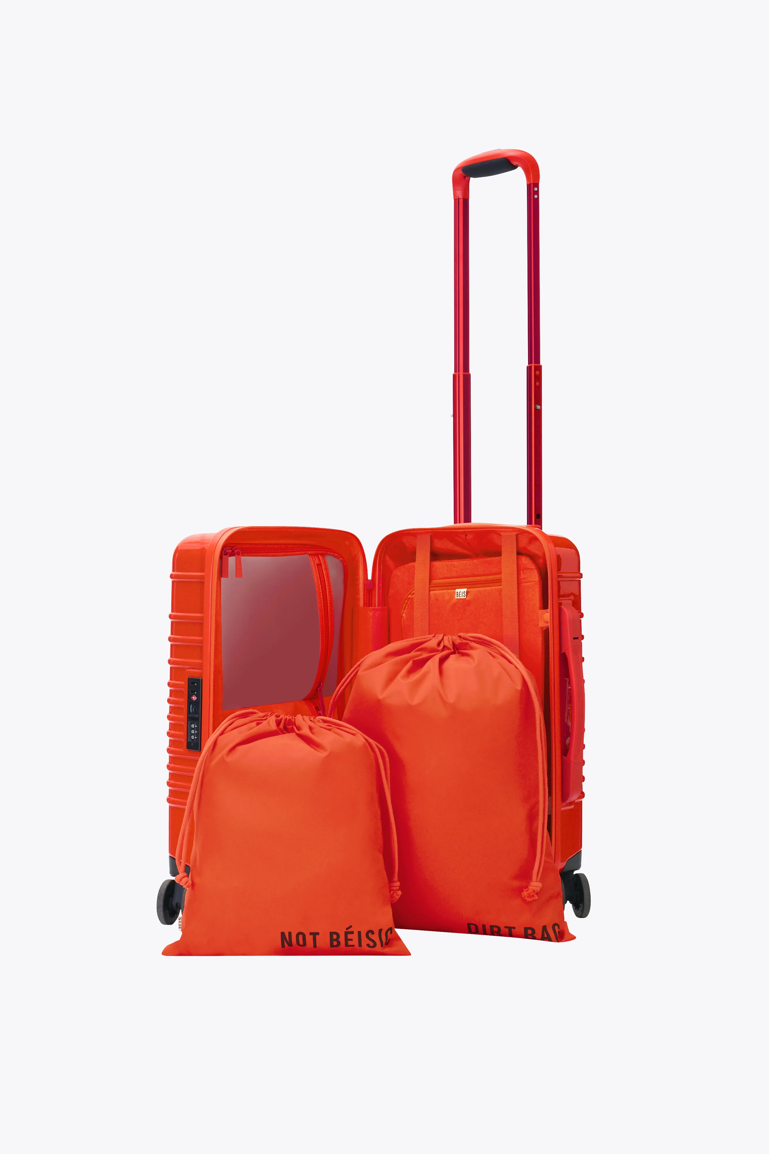 The Small Carry-On Roller in Glossy Flame