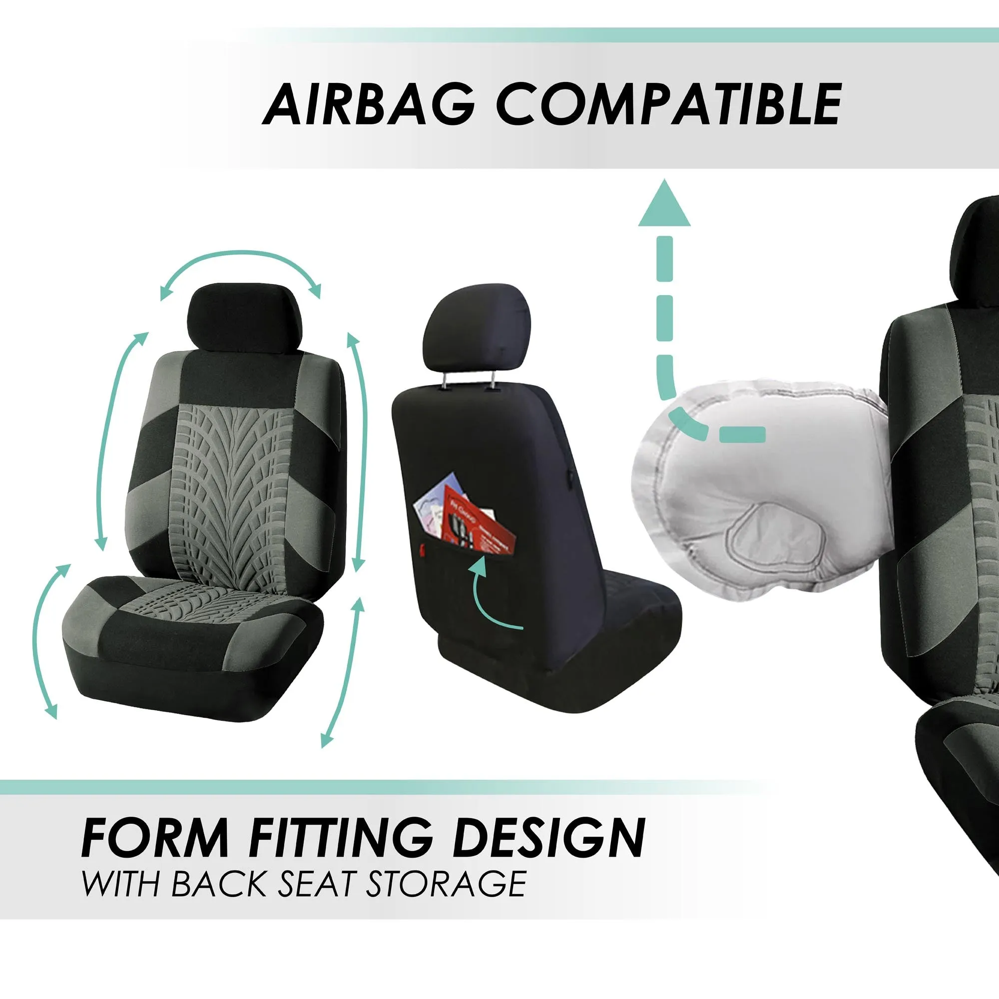 Travel Master Seat Covers - Front Set Gray