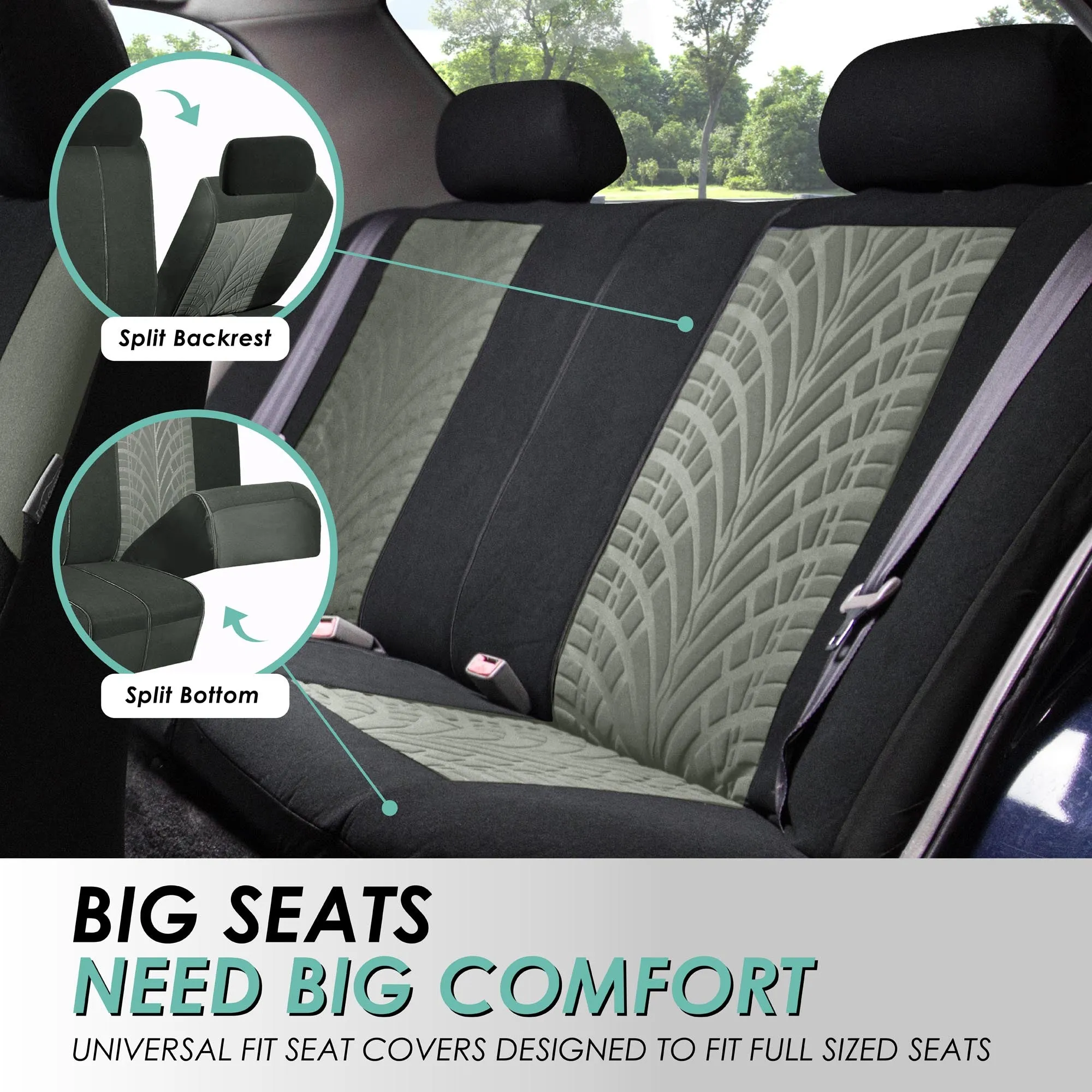 Travel Master Seat Covers - Front Set Gray