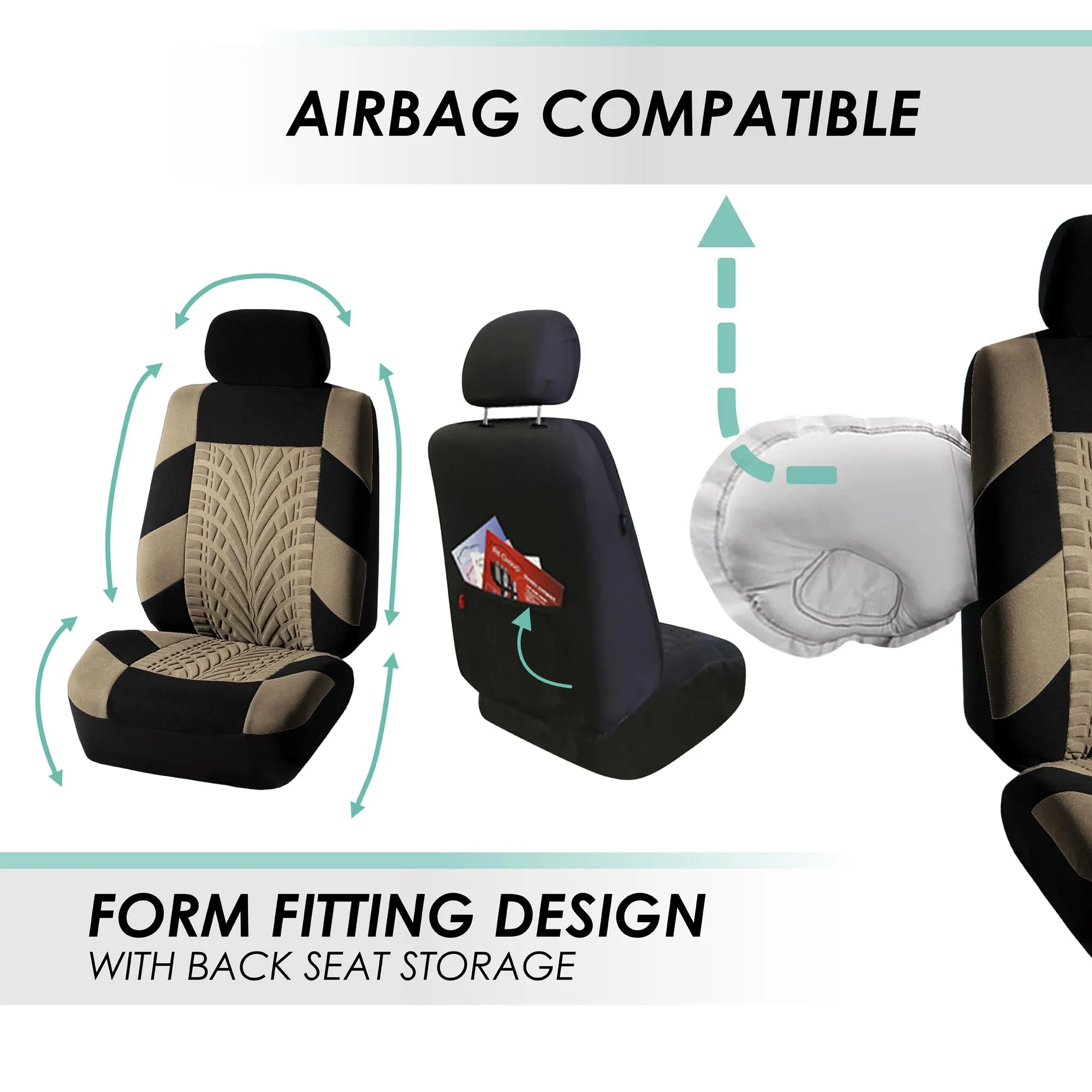 Travel Master Seat Covers - Full Set Beige