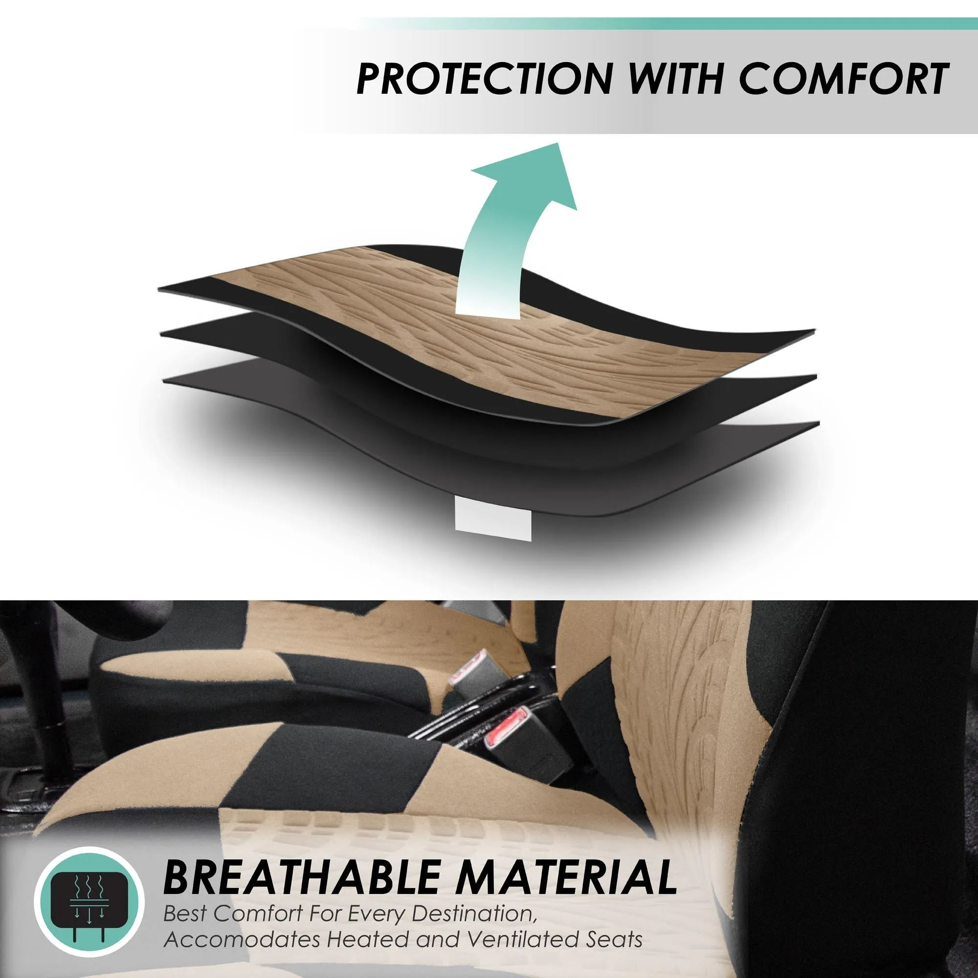 Travel Master Seat Covers - Full Set Beige