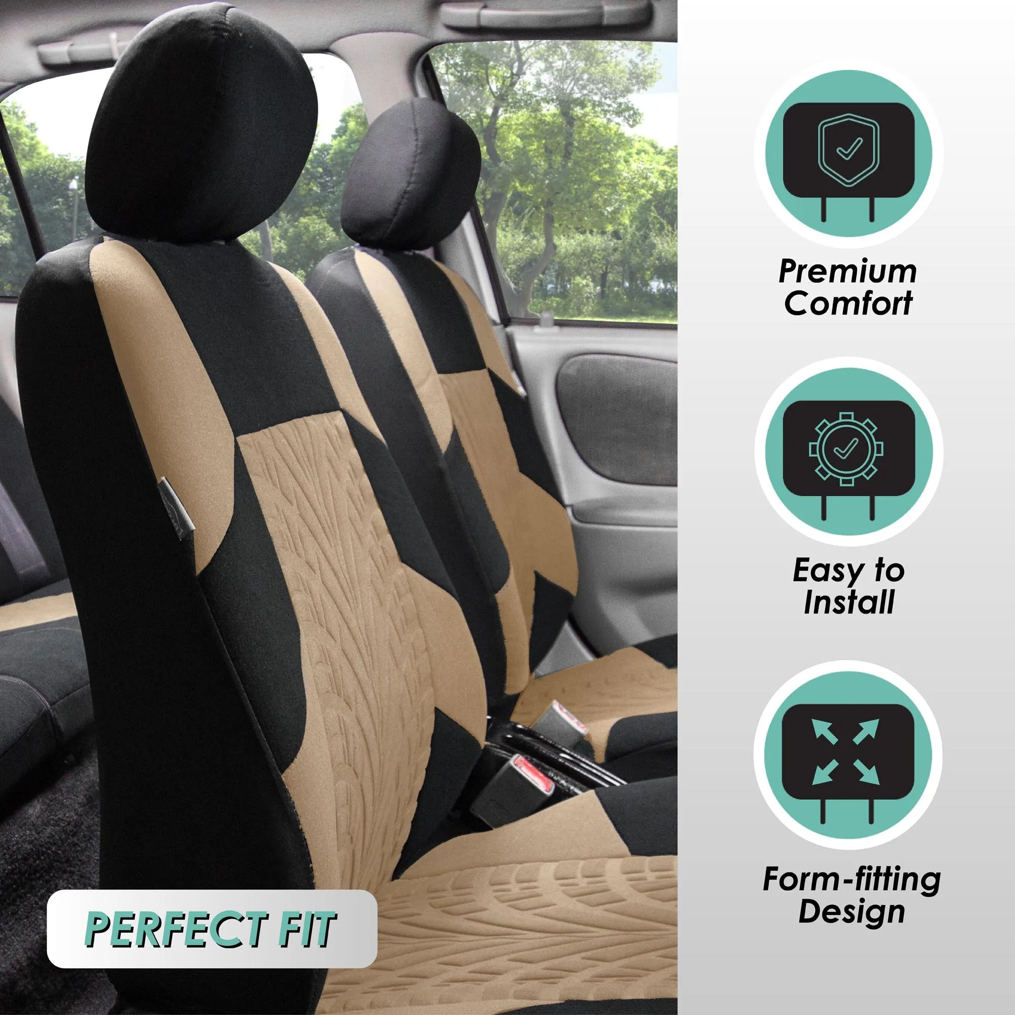 Travel Master Seat Covers - Full Set Beige