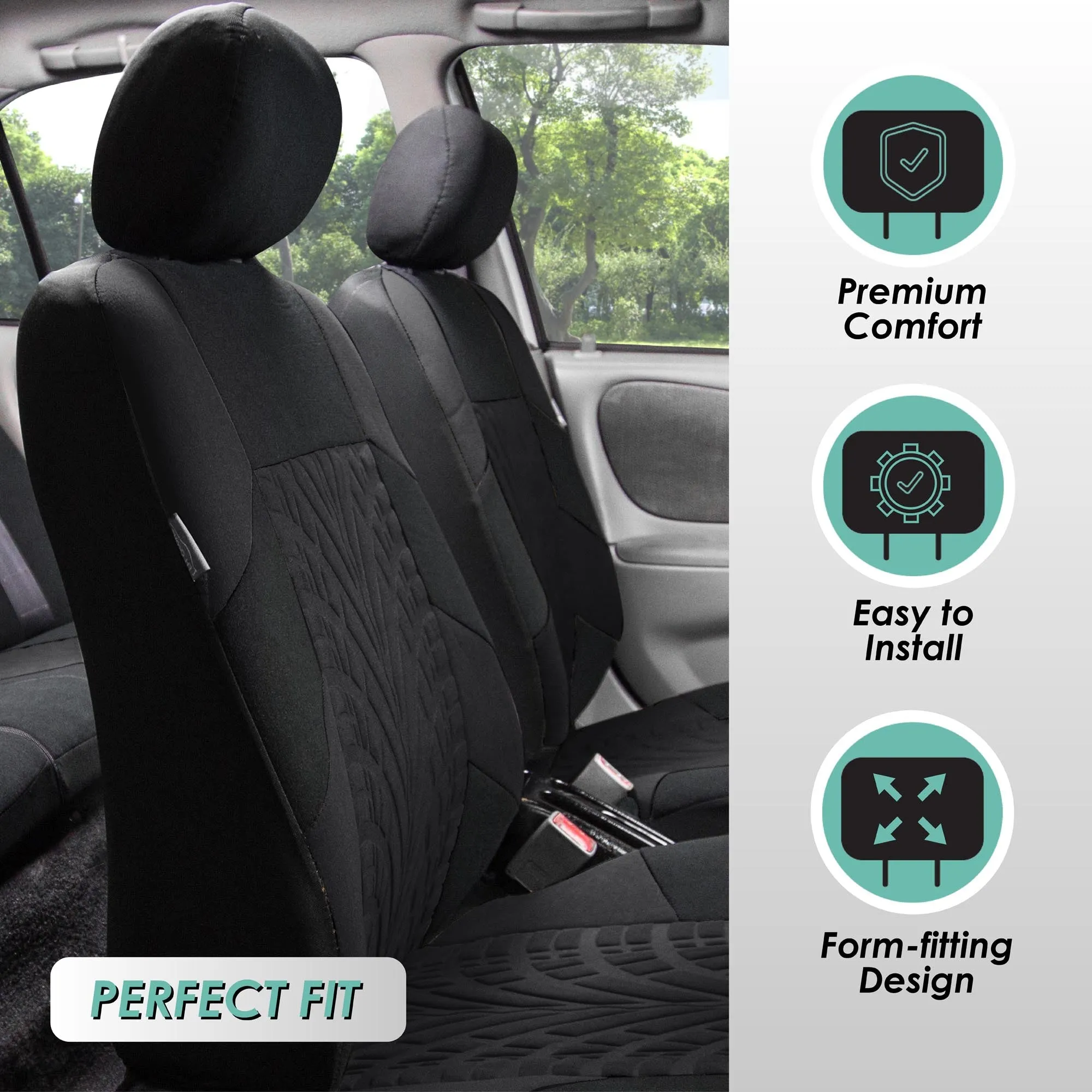 Travel Master Seat Covers - Full Set Black