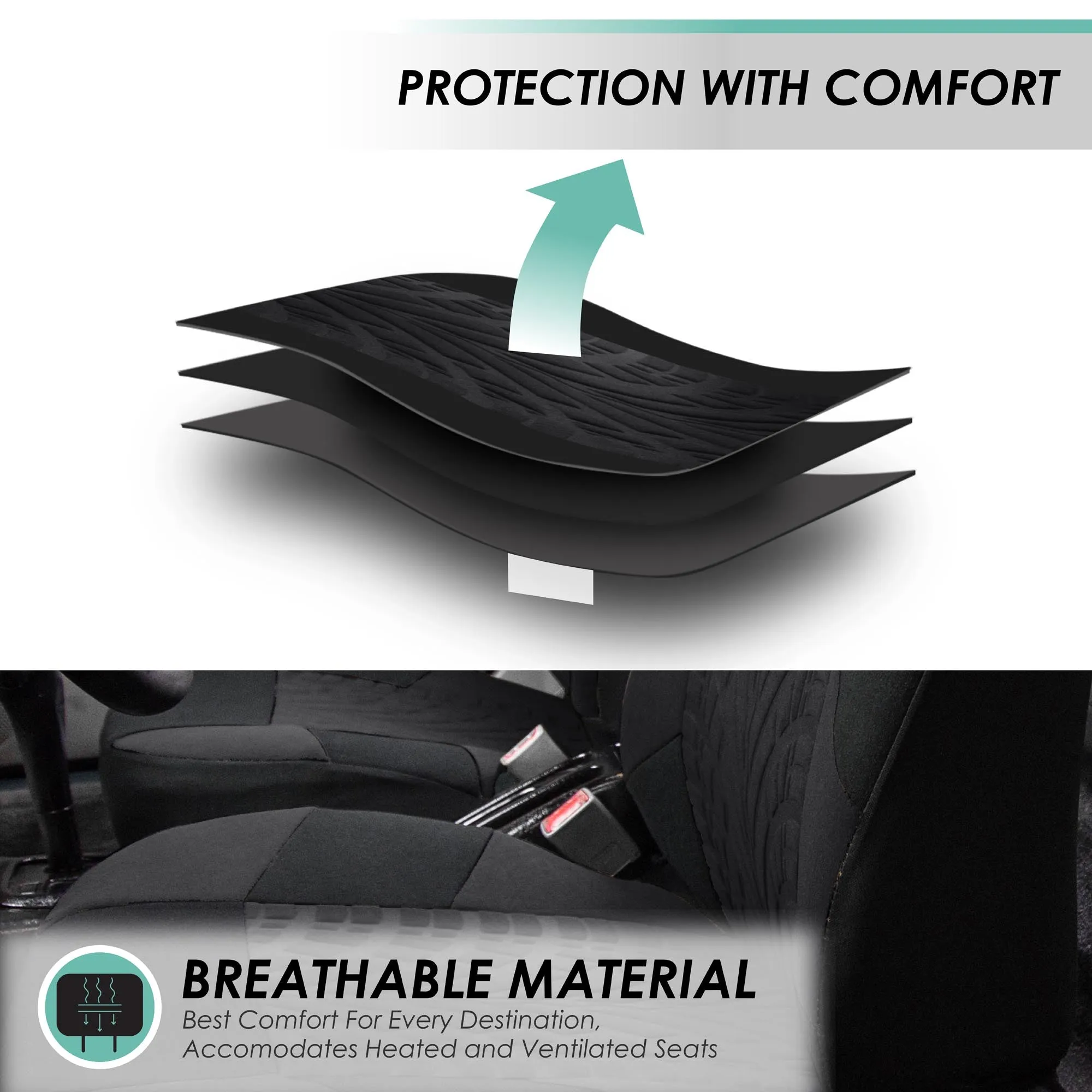 Travel Master Seat Covers - Full Set Black