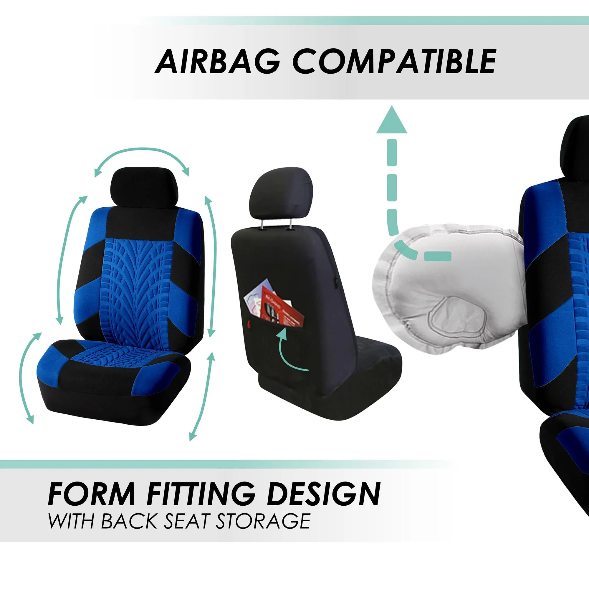 Travel Master Seat Covers - Full Set Blue
