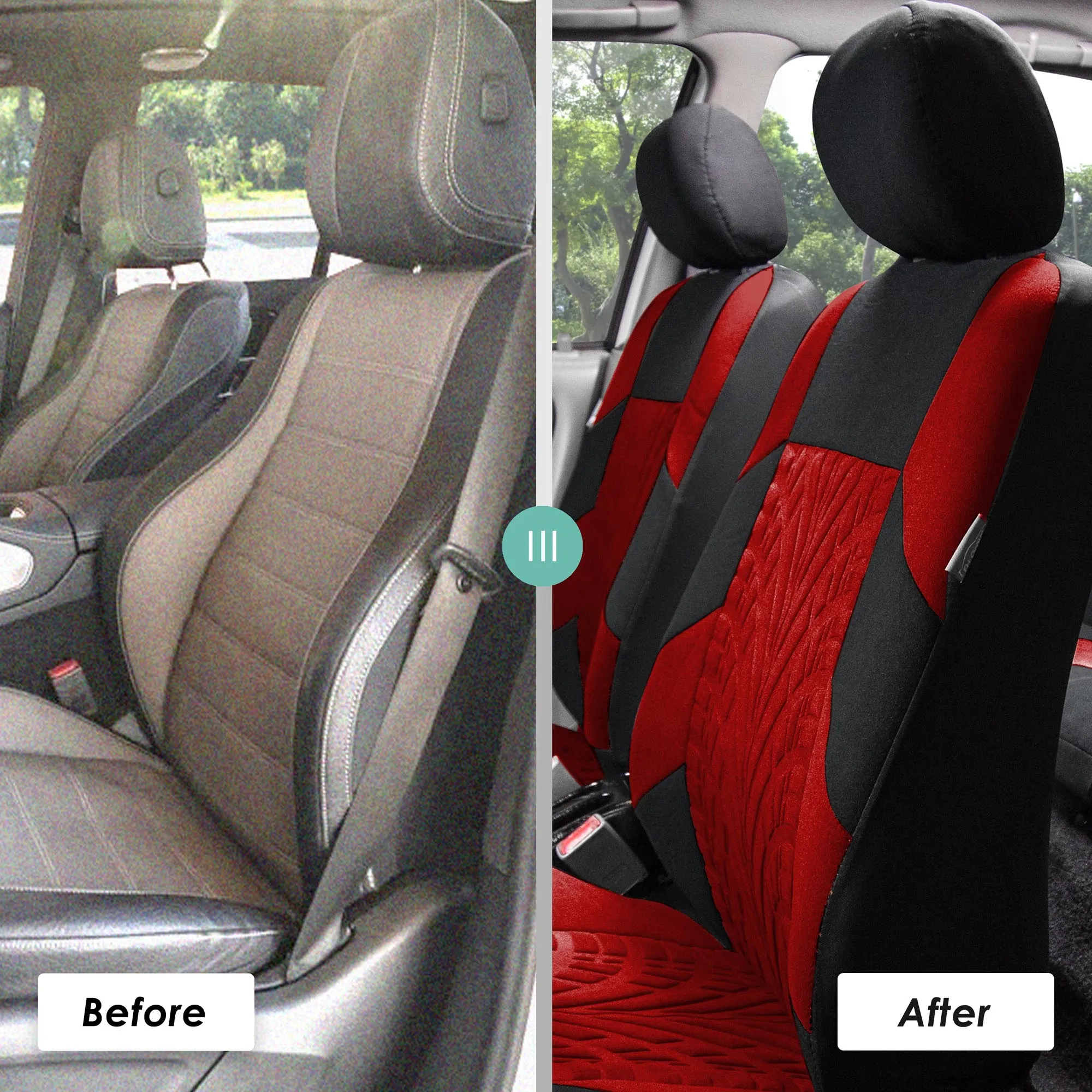 Travel Master Seat Covers - Full Set Red