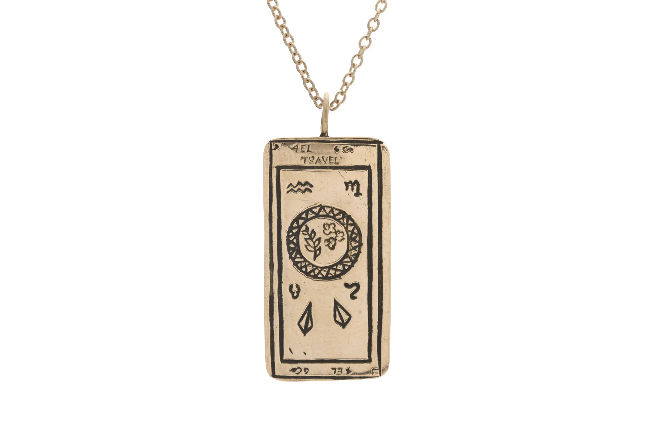 Travel Tarot Card Necklace - READY-TO-SHIP
