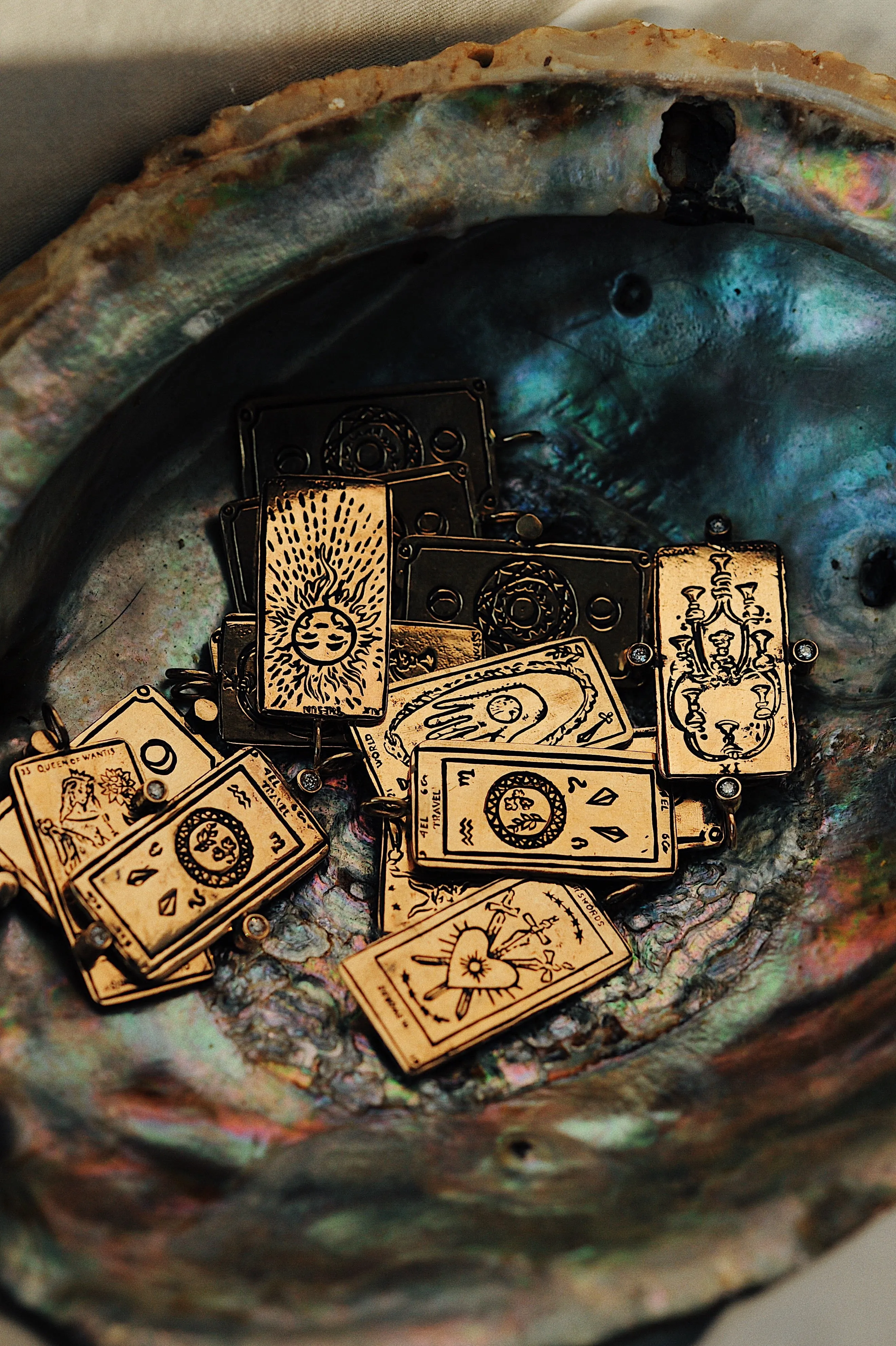 Travel Tarot Card Necklace - READY-TO-SHIP
