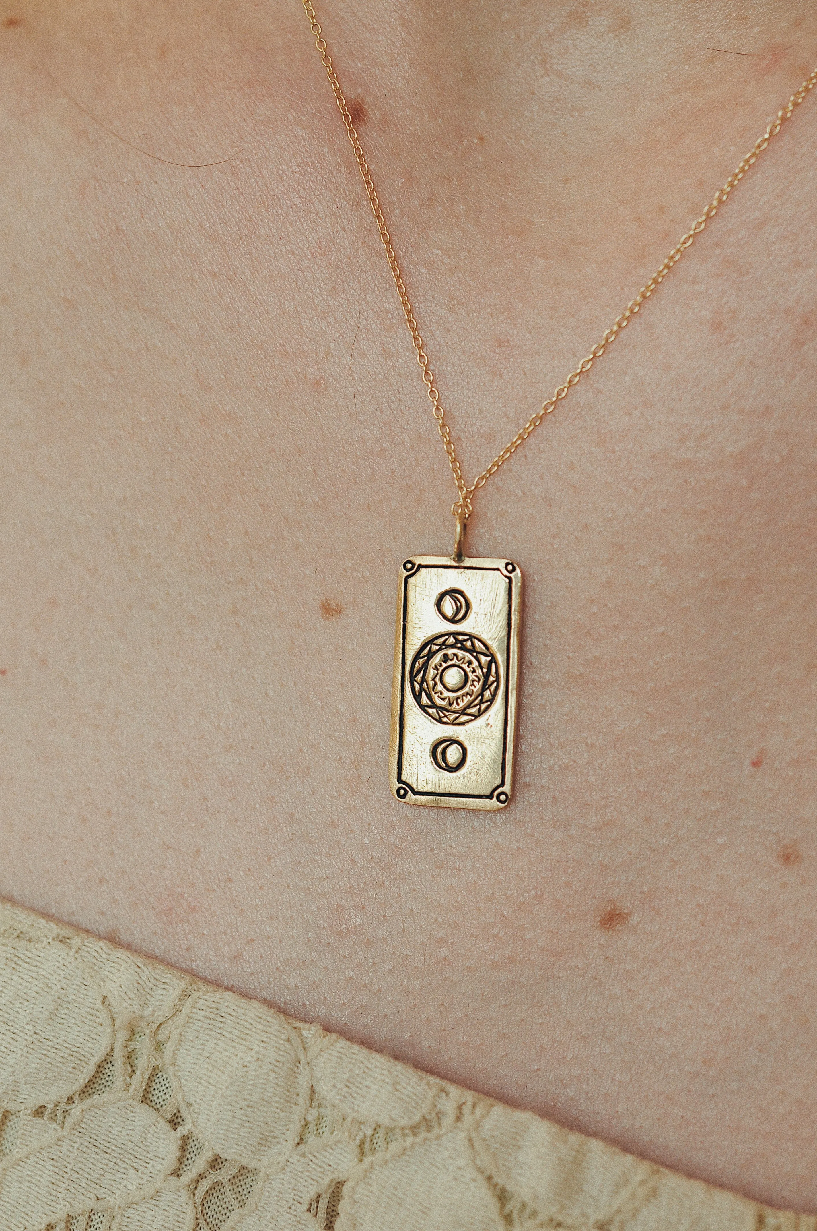 Travel Tarot Card Necklace - READY-TO-SHIP