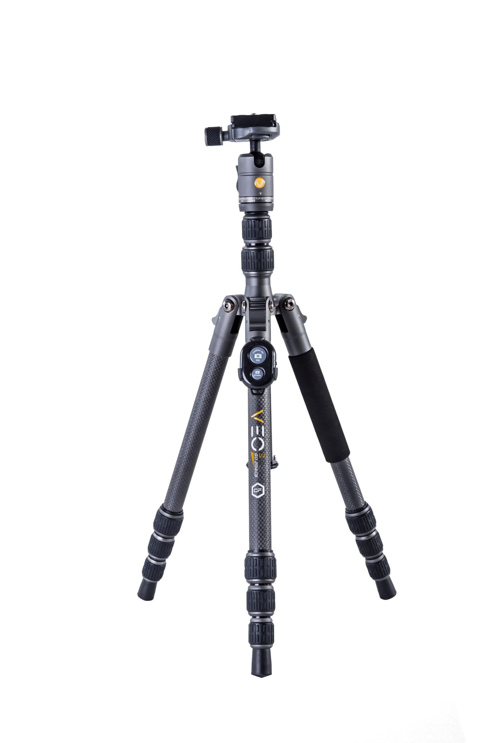 VEO 3 GO 204CB Carbon Fiber Tripod / Monopod with Ball Head. Bluetooth Remote. SPC
