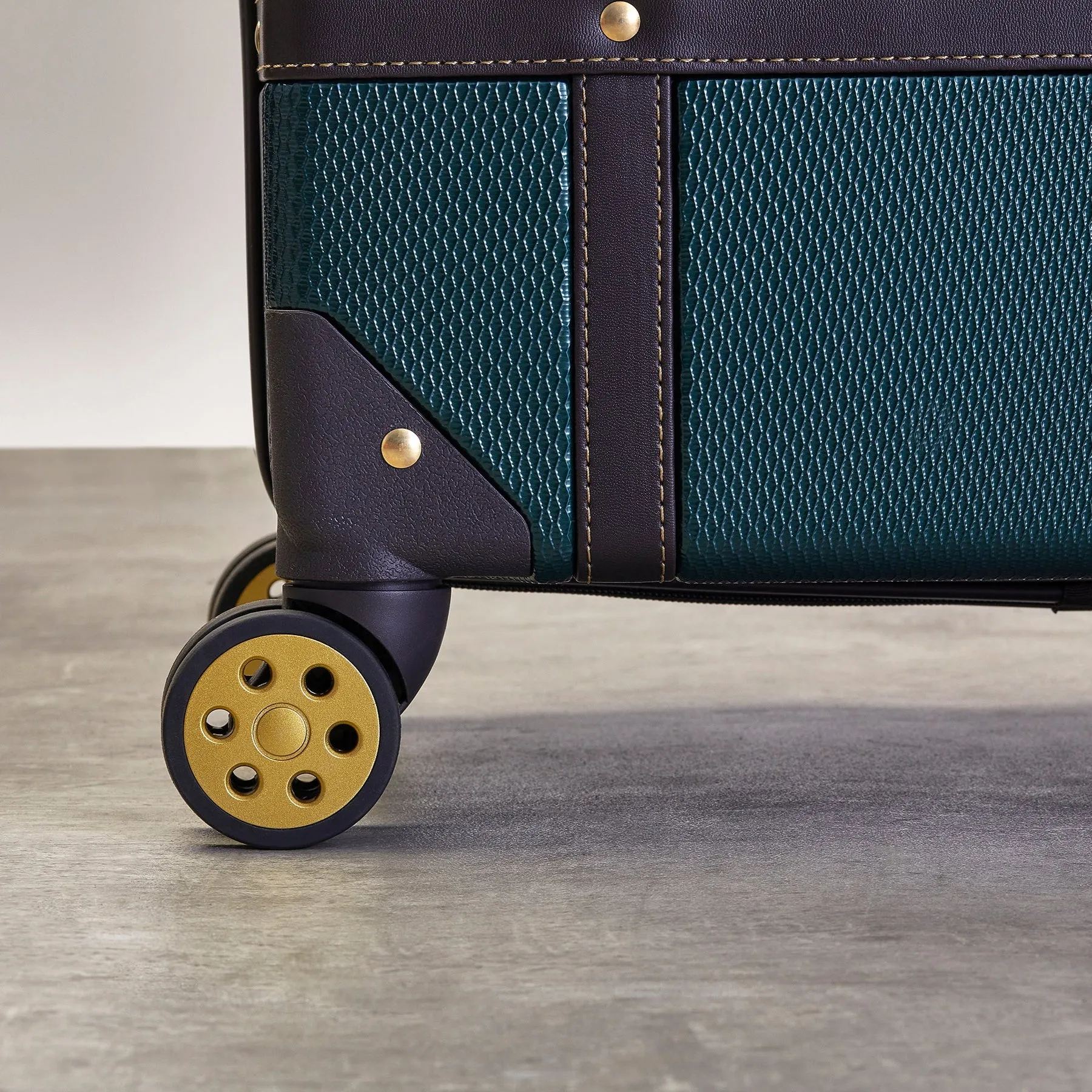 Vintage Hardshell Large Suitcase 78cm - Emerald Green
