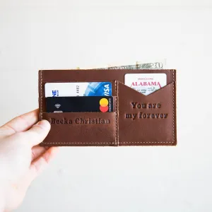 Your Logo   Our Leather -  Fine Leather Insert Wallet for Purse or Handbag - Custom Logo and Corporate Gifting